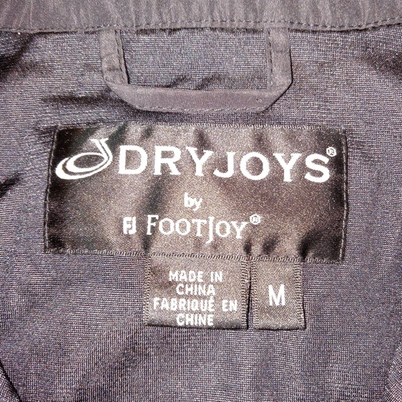 Dryjoys by Footjoy Sleeveless Full Zip/Snap Windbreaker Men's Medium Black - Picture 3 of 10